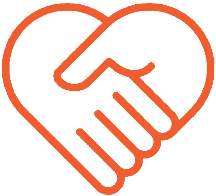 A heart made of two hands